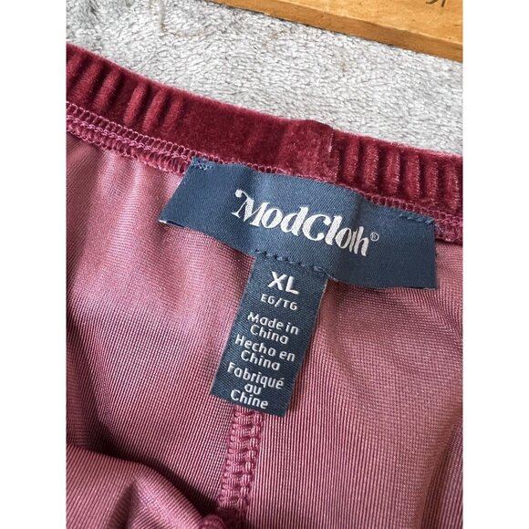 New ModCloth Velvet Joggers Extra Large XL Rose Blush Lagenlook Minimalist soft - Picture 4 of 5